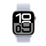 Apple Watch 10 42mm Silver Aluminum Case with Sport Loop, Blue Cloud