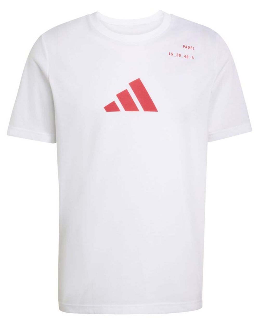 Теннисная футболка Adidas Padel Category Graphic - white/red