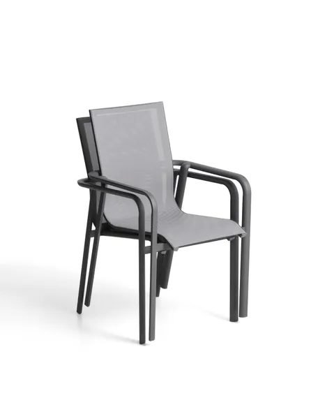 Уличный стул Canea из графитового алюминия