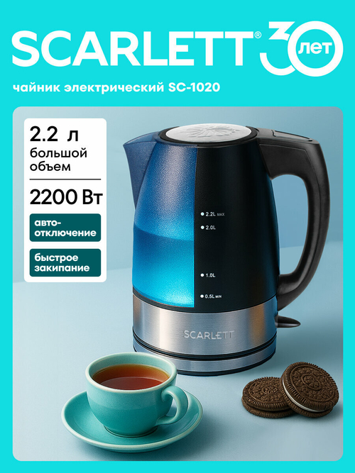 Чайник SCARLETT SC-1020 черный