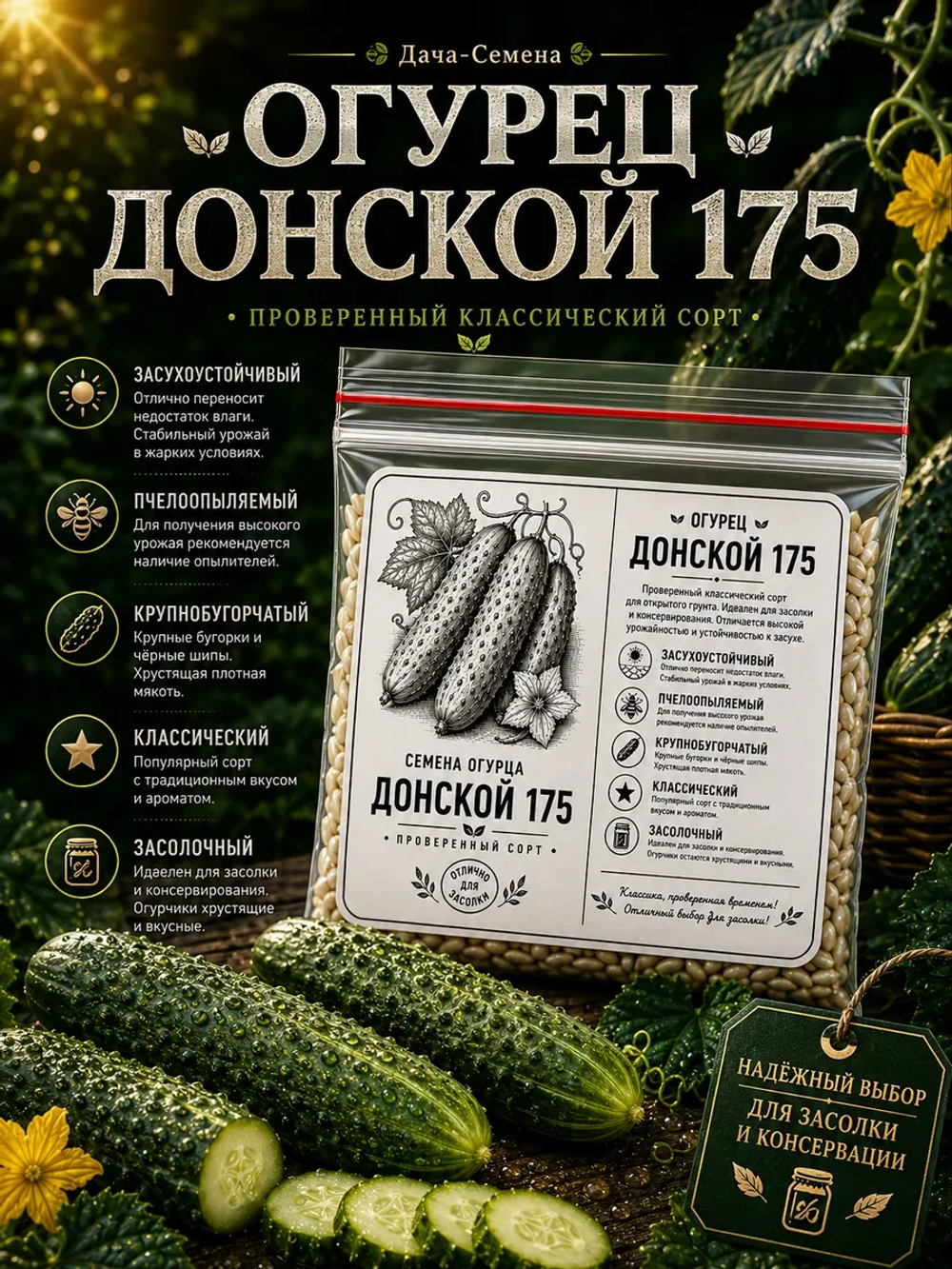 Семена огурца Донской 175