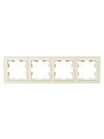 BRITE Рамка 4-местная РУ-4-БрКр бежевый IEK