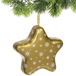 Банка жестяная «Звезда» 12,6*4,8см, цвет золото