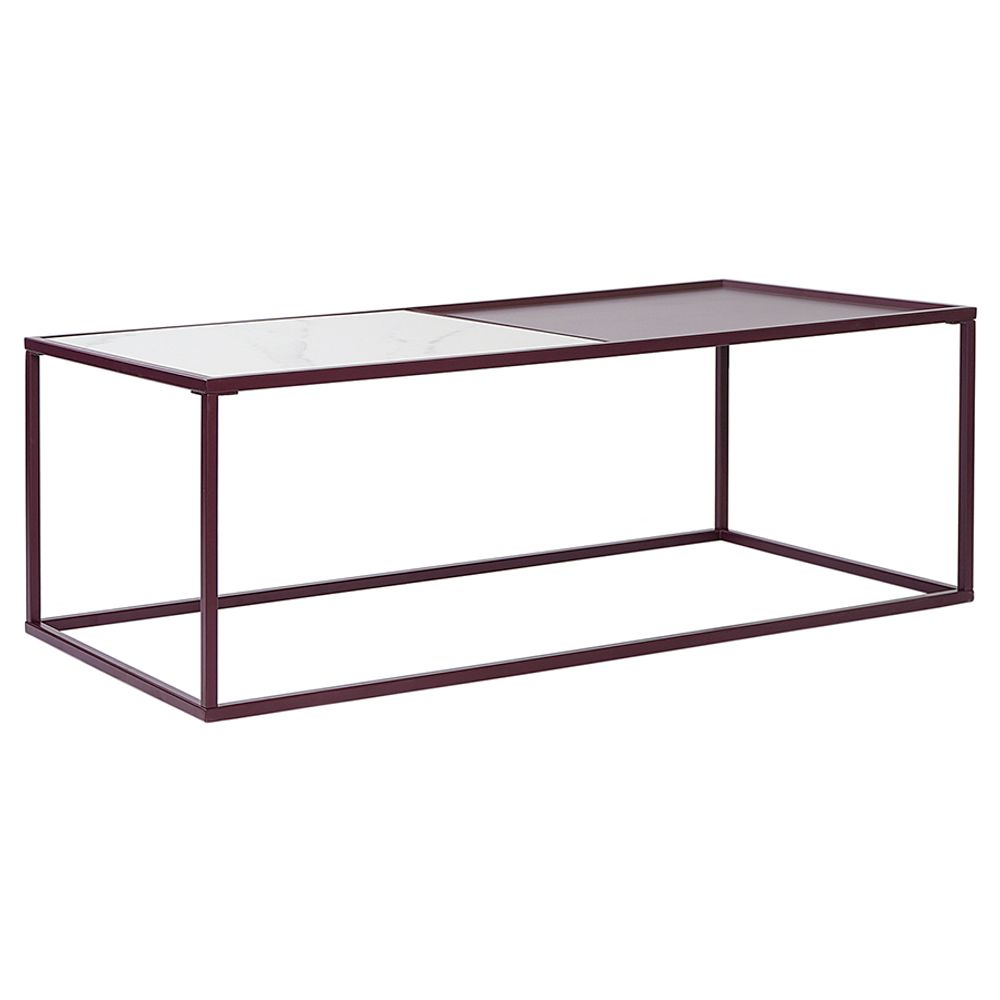 Столик журнальный Mayen, 110х50 см, белый/сливовый