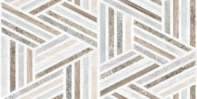Настенная плитка ALMA Ceramica TWU09TON014 Stone 50x24.9 бежевая / белая / голубой / коричневая матовая геометрия / под камень / полосы