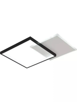 Люстра потолочная светодиодная с пультом ДУ Rivoli черно-белая 74 Вт 3000К-6000К, светильник на кухню, в детскую, в спальню