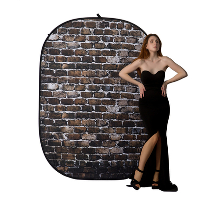 Фон складной Falcon Eyes ArtPrint 1521 (02) кирпичная кладка/черный 152x213см