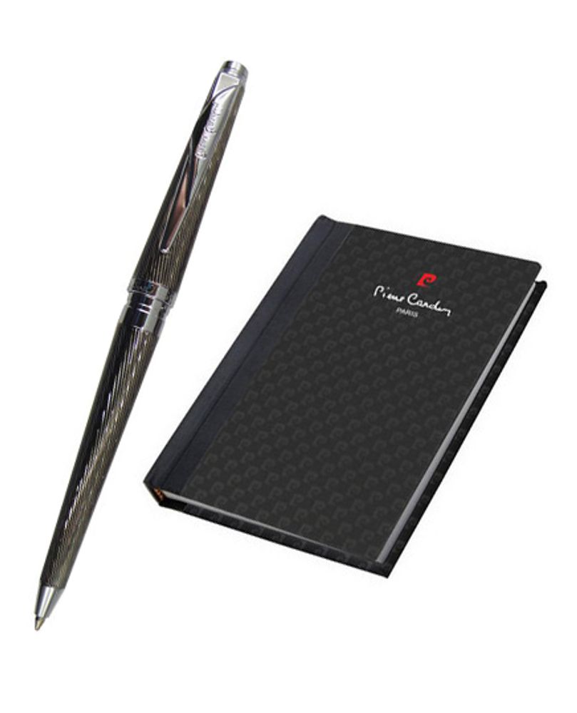 Подарочный набор Pierre Cardin записная книжка и шариковая ручка PC702 цвет черный