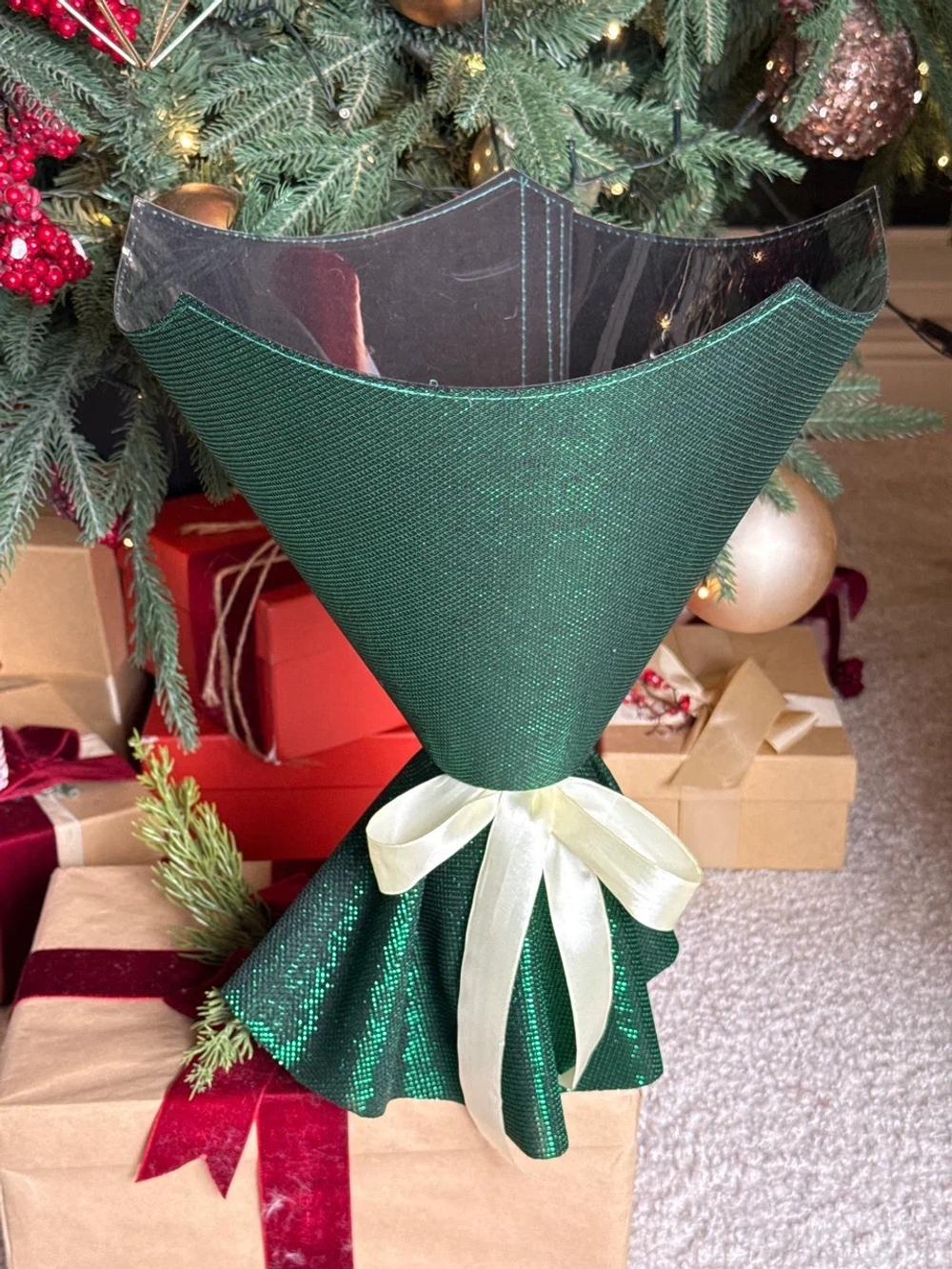 Платье Мерцание (пятиугольник). Цвет:Зеленый.