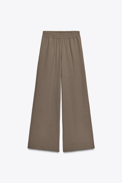 ZARA ШИРОКИЕ БРЮКИ, РЫЖЕВАТО-КОРИЧНЕВЫЙ