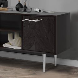 Тумба под ТВ Арт Колор leaves 155см Стайл Сильвер Терпкий коричневый