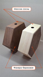 Копилка для винных пробок деревянная, шестигранная, с покраской