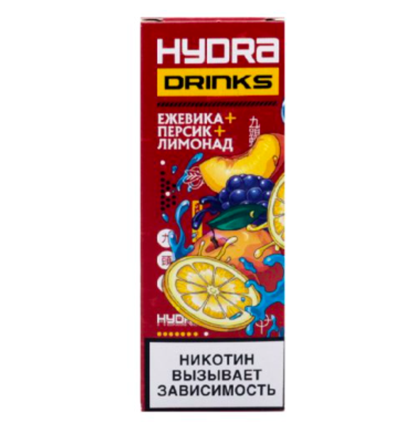 Купить Жидкость Hydra Drinks Red - Ежевика-Персик-Лимонад 30 мл