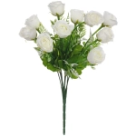 Искусственные цветы «Розовый букет» 42см 10 цветков белые