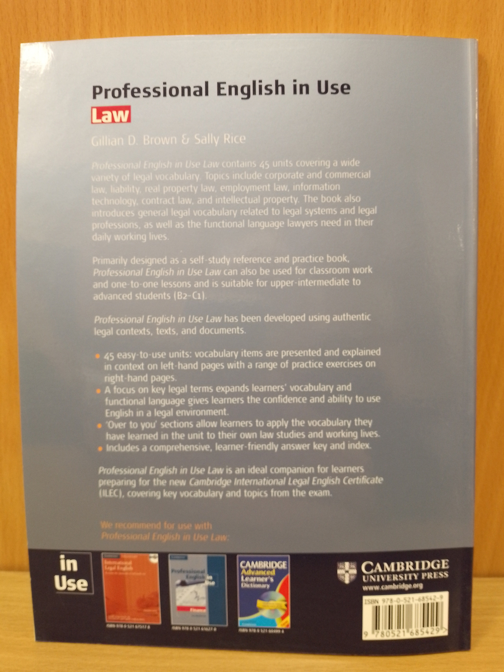 Professional English in Use Law Book with answers