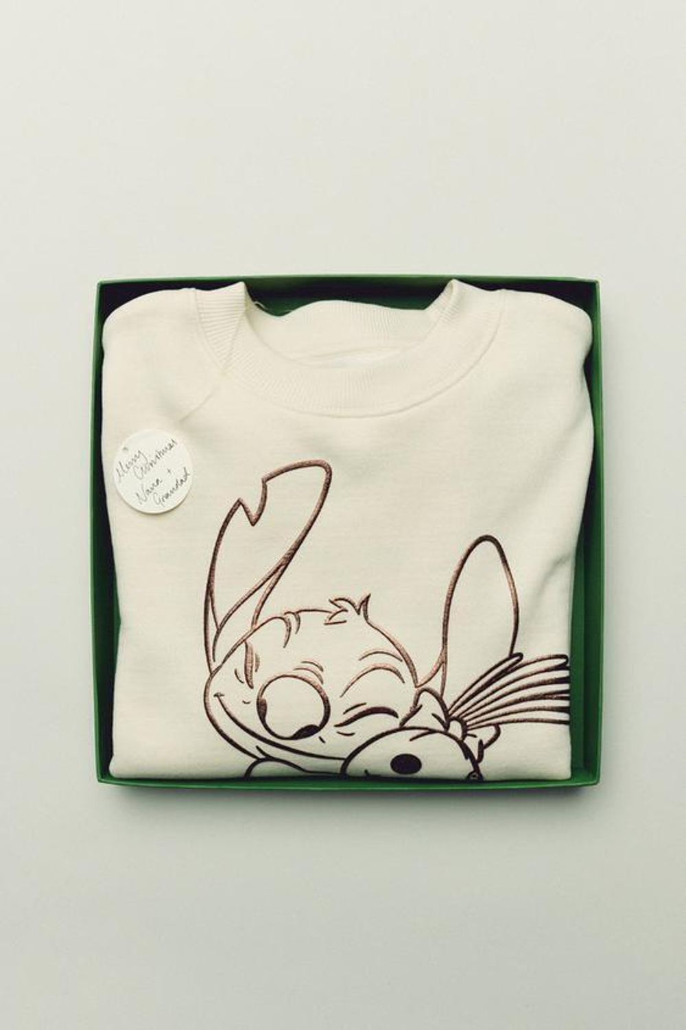 ZARA ТОЛСТОВКА С ПРИНТОМ LILO & STITCH © DISNEY, ЭКРЮ