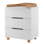 Комод Incanto VIKKI 800/3 со съемным пеленальным столиком, МДФ белый-бук