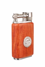 Зажигалка трубочная Mastro de Paja, серебро и бриар