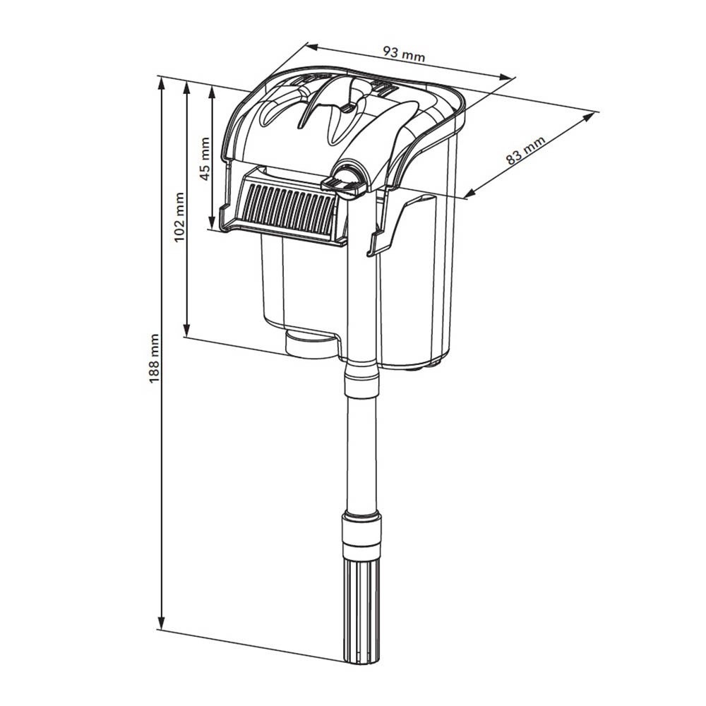 Aquael Versamax mini навесной каскадный фильтр (до 40 л), 230 л/ч