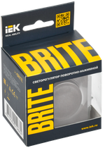 BRITE Светорегулятор поворотно-нажимной 600Вт СС10-1-0-БрС сталь IEK