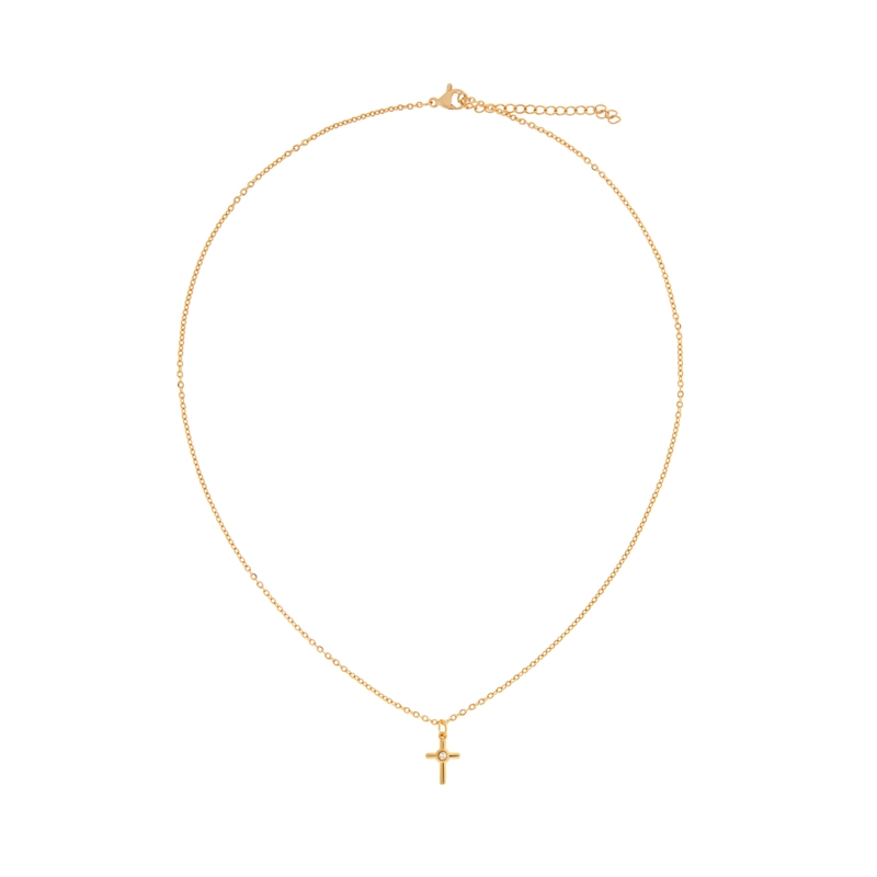 Колье Мини Изящный Кристалл – Крест