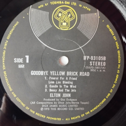 Винтажная виниловая пластинка LP Elton John Goodbye Yellow Brick Road (Japan 1973) (No Obi) Dirty Little Girl