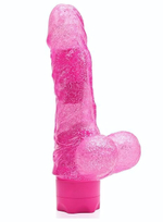Розовый водонепроницаемый вибратор JELLY JOY ELASTIC ENIGMA MULTISPEED VIBE - 15 см. (Цвет: розовый)