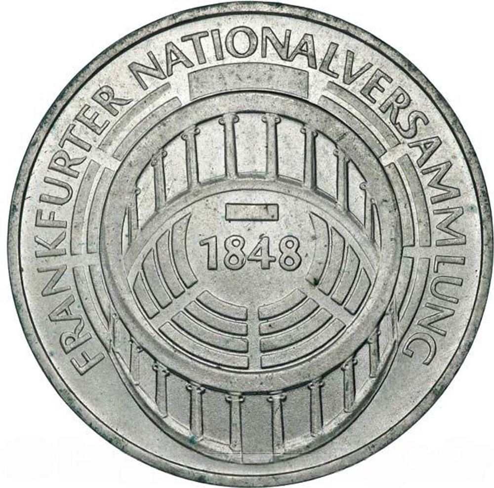 Germany, 5 Mark 1973 – Frankfurt Parliament Commemoration (Karlsruhe Mint - "G"), MS