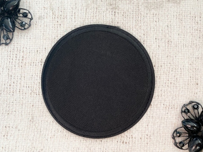 Термоаппликация, d 8 см, чёрный