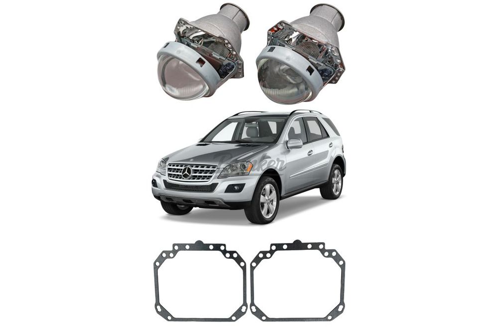 Готовый комплект для замены штатных линз Hella 2 Mercedes-Benz ML W164 2005-2011