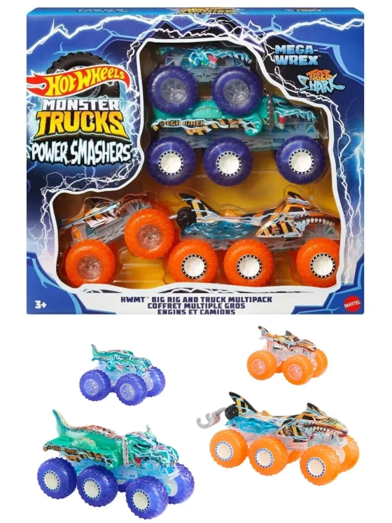 Набор Хот Вилс Монстр Трак Power Smashers HYJ29