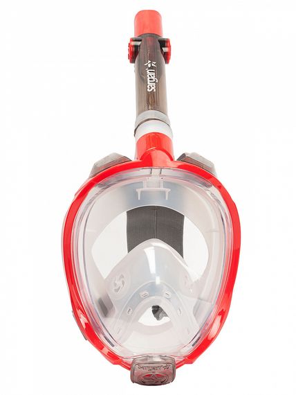 Маска полнолицевая Sargan Галактика премиум прозрачная/красная/прозрачная