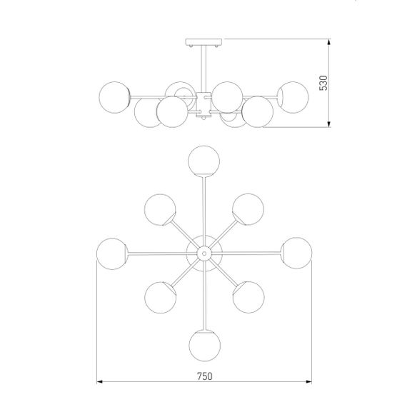 Потолочная люстра Eurosvet Ascot 30166/8 золото