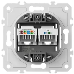 Donel механизм розетки RJ11 + RJ45 (двойная) cat.3/6/ClassE-4/8, серия DB