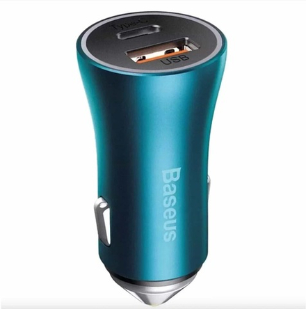 Автомобильное зарядное устройство Baseus Golden Contactor Pro port USB+Type-C 40W