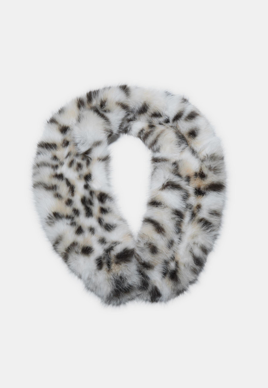 STRADIVARIUS Шарф из искусственного меха, черный