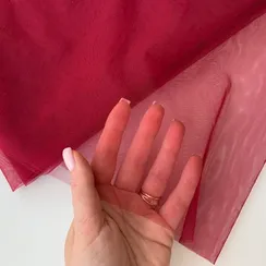 Бюстовая сетка неэластичная бордо