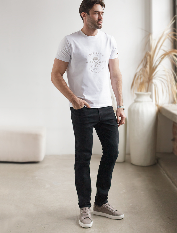 Джинсы slim-fit из эластичного денима