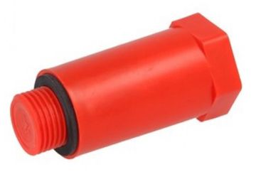 Заглушка монтажная Uni-Fitt 1/2" красная с плоской прокладкой