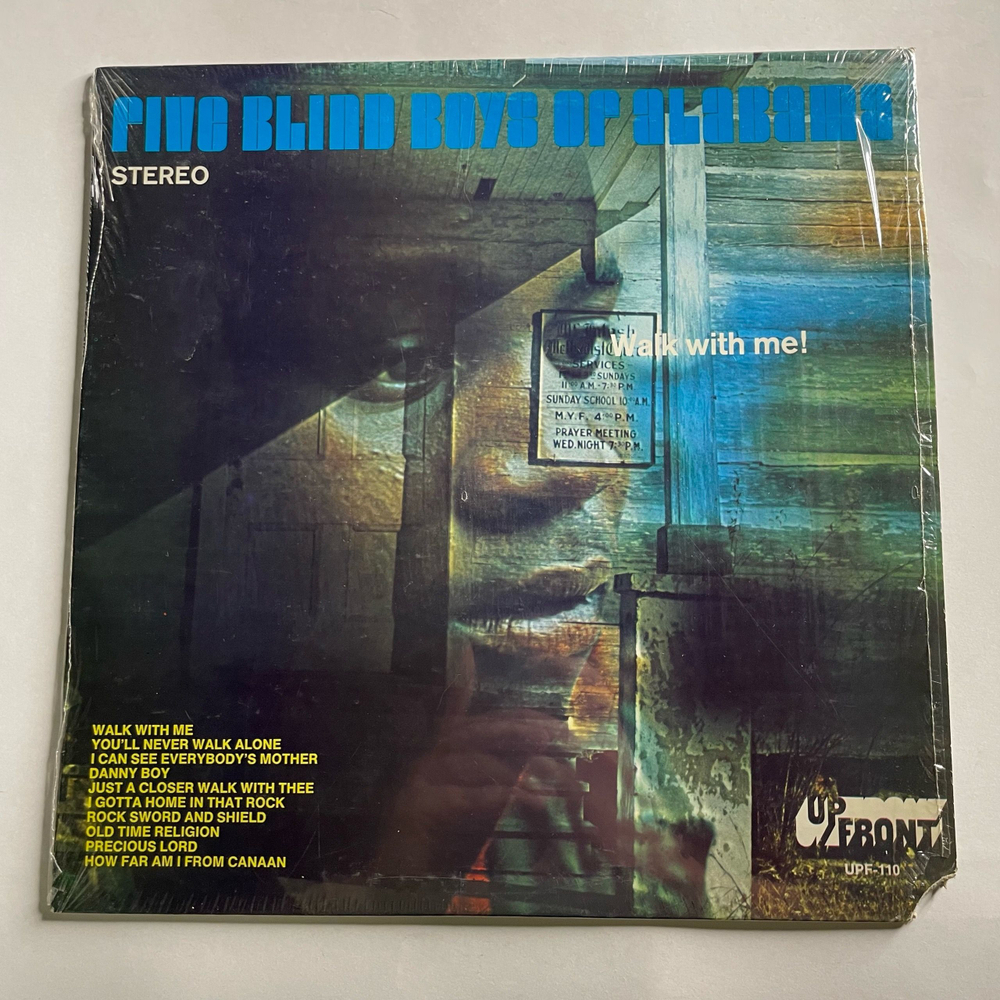 Винтажная виниловая пластинка LP Five Blind Boys Of Alabama Walk With Me (США 1968)