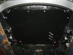 Защита картера двигателя, КПП (2 мм, сталь) для Hyundai Sonata 2010-2014 (V = 2.0; 2.4), Hyundai Grandeur 2011-2016 (V = 3.0 AT) Sheriff.10.1923