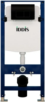 Инсталляция и клавиша смыва черная матовая Optima Home IDDIS