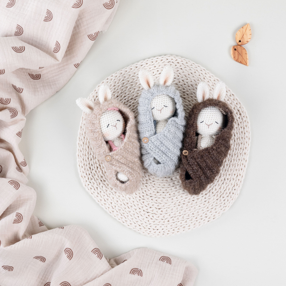 Зайка в коконе, Бежевый