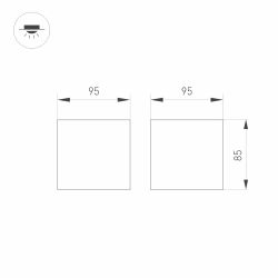 Светильник SP-ORIENT-SURFACE-TC-S95x95-20W Day4000 (WH, 30 deg, 230V) (Arlight, IP20 Металл, 5 лет) 031864