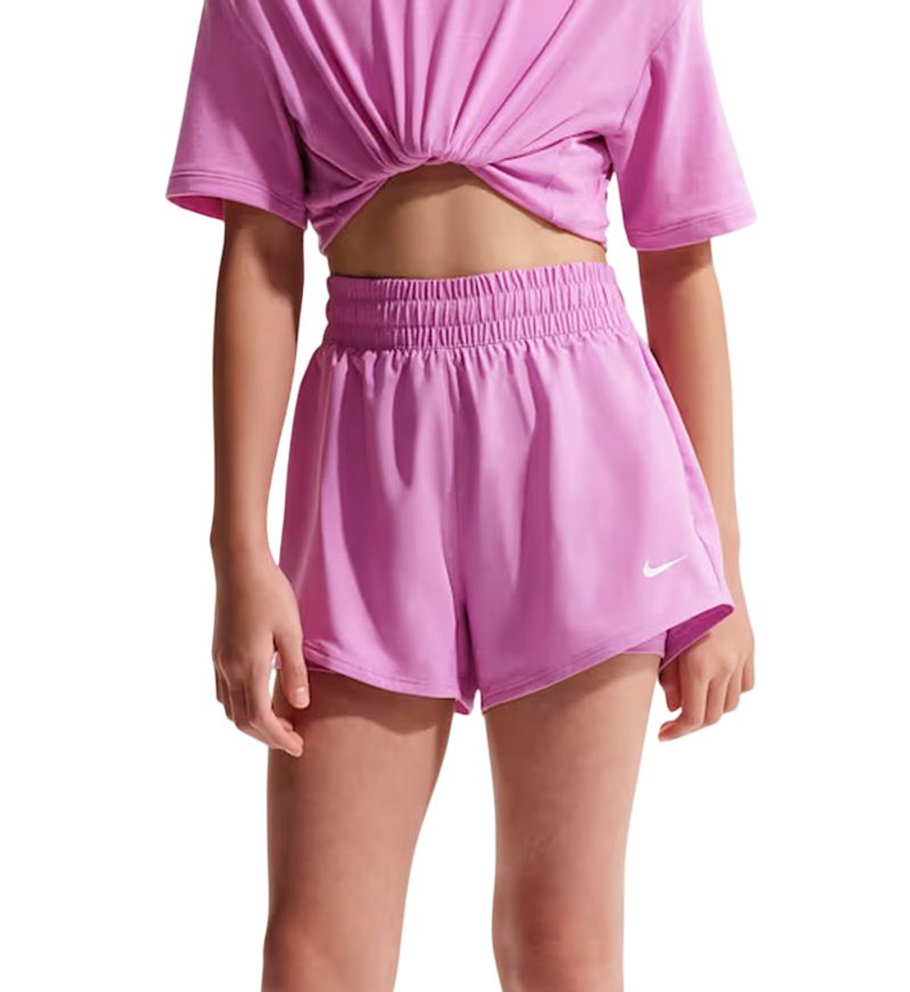 Шорты для девочки теннисные Nike Girls One - light magenta/white