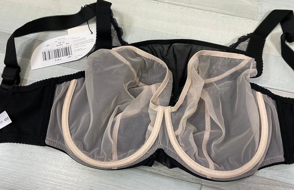 Бюстгальтер-топ на косточках (Размер: 80E) (Цвет: черный)