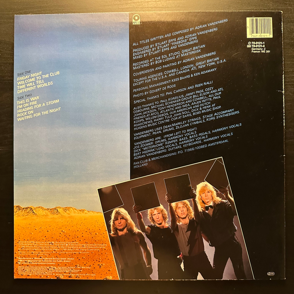 Vandenberg ‎– Heading For A Storm (Германия 1983г.)