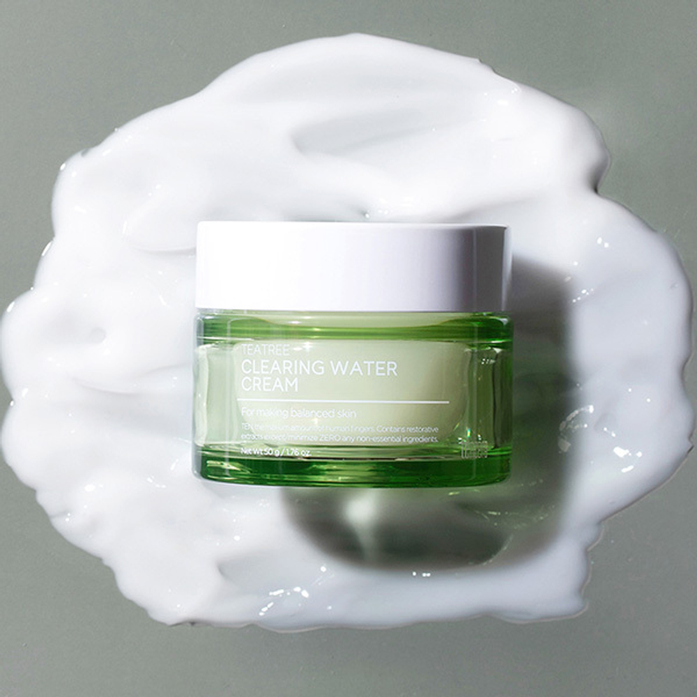 Балансирующий крем с экстрактом Чайного дерева Tenzero Teatree Clearing Water Cream 50мл
