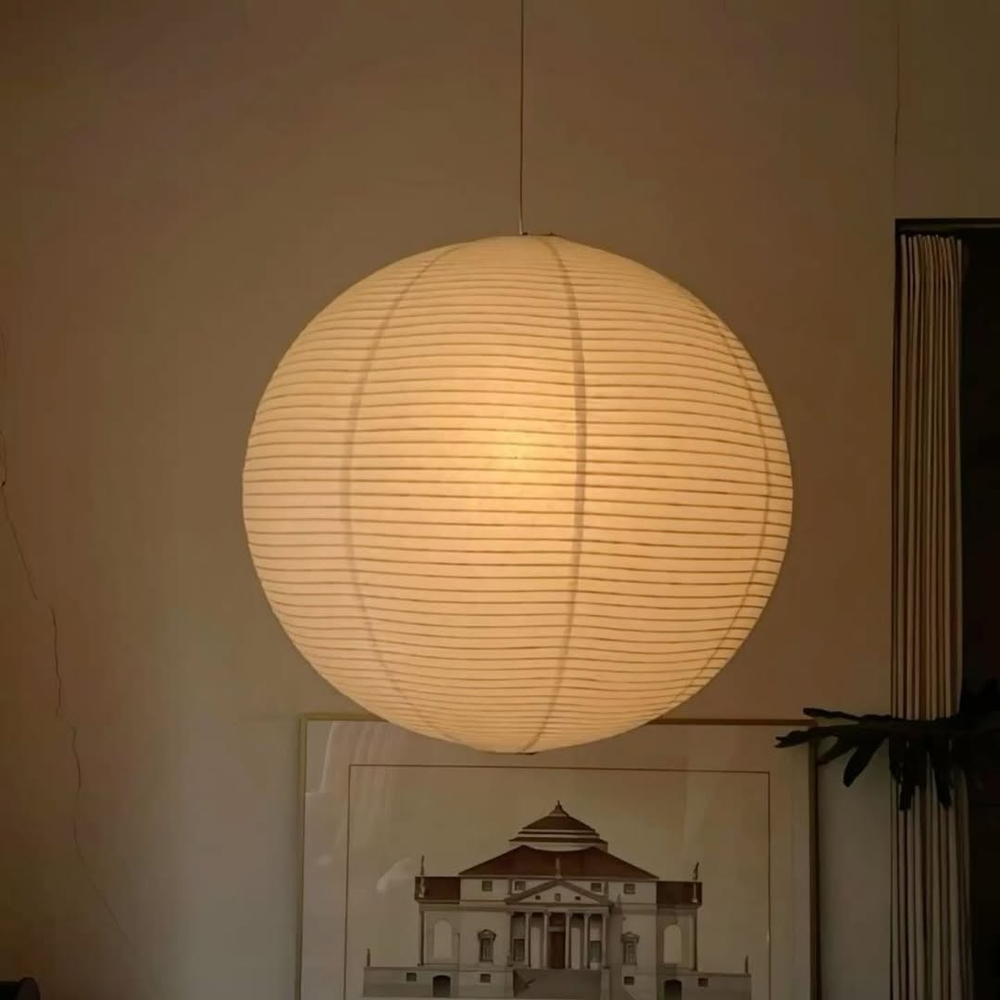 подвесная люстра в японском стиле