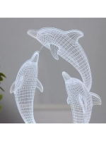 Светильник сенсорный «Дельфины» LED 7 цветов USB/от батареек